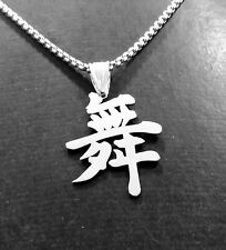 CIÒNDOLO PENDENTE IDEOGRAMMA GIAPPONESE SIMBOLO "BALLARE" DANCE GIGI D' AGOSTINO