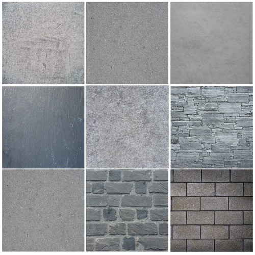 Mattone cemento grigio parete