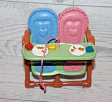Fisher-Price Loving Family casa delle bambole rosa blu doppio seggiolone per gemelli