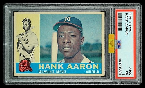 1960 topps hank aaron 300 - hank,