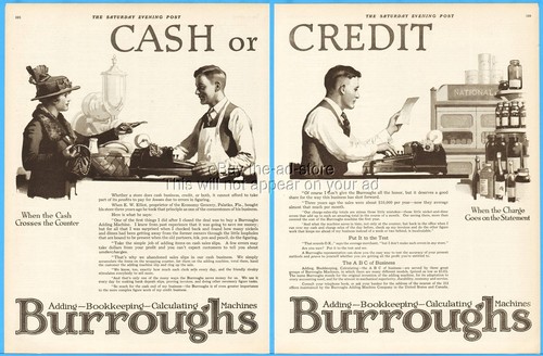 Pubblicità 1919 burroughs - 1919,