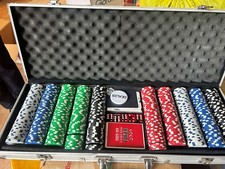 VALIGETTA POKER - 500 CHIPS + 5 DADI + 2 MAZZI DI CARTE