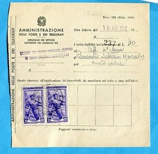 LAVORO 1952 £.20 COPPIA su