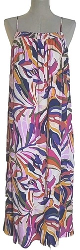 Maxi abito stampa tropicale - maxi,