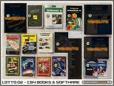 Commodore 64 Lotto libri & Software originali con cassette e dischi Video Basic