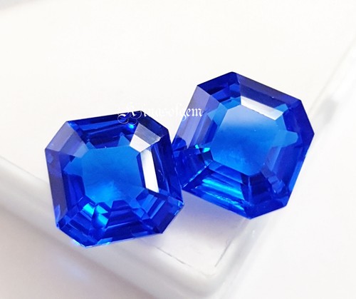Anello quadrato zaffiro blu - quadrato,