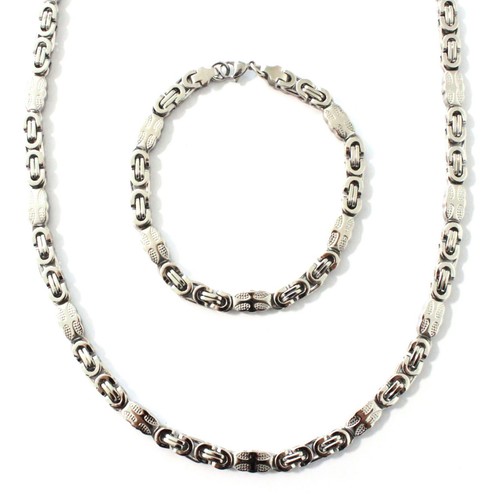 Set catena piastra acciaio
