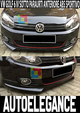 SOTTO PARAURTI VW GOLF VI 6 08-13 SPOILER ANTERIORE TUNING ABS / PLASTIC