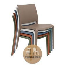 Sedia Polipropilene Impilabile VOLGA Design Cucina Bar Giardino Interno Esterno