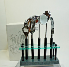 Ikea Instans Set di attrezzi da bar 5 pezzi Base in marmo verde acrilico stile metà secolo