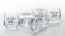 6x Amaro 33 Bicchiere da shot liquore amaro 3 cl vetro panciuto Italia bicchiere da liquore 7998
