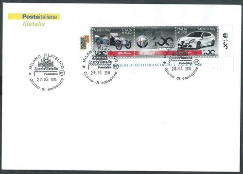 2010 italia fdc - 2010, poste