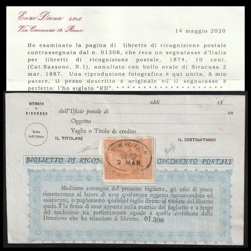 Italia regno 1874 ricognizione - italia,