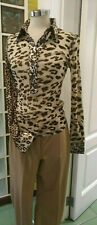 Completo Pantaloni  Penny Black Shirt Leopard Camomilla Love Made in Italy Moda