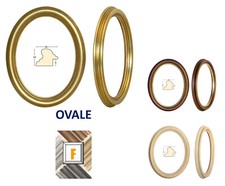 Cornice portafoto OVALE - Cornice vuota senza vetro, 2 colori e legno grezzo, legno massello