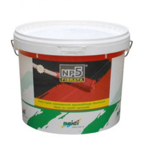 Guaina Liquida Fibrata Impermeabilizzante Terrazzi NAICI NP5 5kg Rosso Tegola