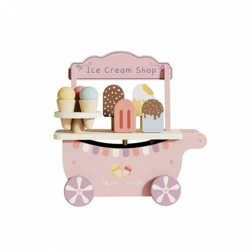 Carrello gelati legno - carrello,
