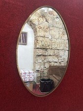 Specchio Ovale  in ottone anni