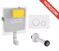 CASSETTA DA INCASSO SCHWAB UP WC 199 COMPLETA PER WC A TERRA + PLACCA + CANOTTO