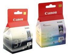 LOTTO cartucce inchiostro originali Canon PG-37 e CL-38 per Pixma MP140 MP190 MP210 MP220