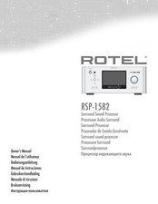 Manuale di istruzioni Operating Instructions per Rotel RSP-1582 