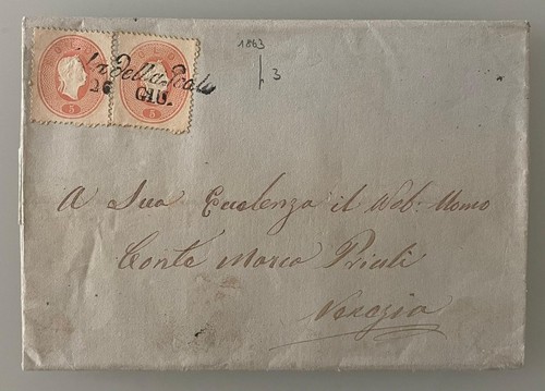 Lombardo veneto 1863 lettera - veneto,