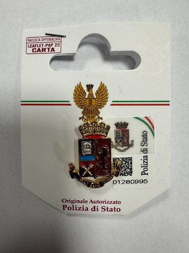 Spilla araldica polizia - spilla, di
