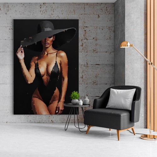 Elegante arte donna nera - ,, moda