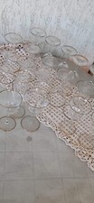 CRYSTAL, SET OF 18 GLASSES ON
