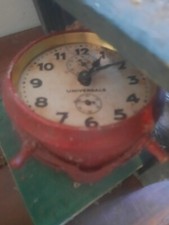 Antica Sveglia Orologio Da Tavolo Universale Con Scatola Legno