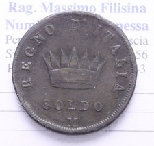 NL* LOMBARDIA NAPOLEONE I 1 SOLDO in rame 1812 ZECCA DI MILANO