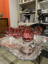 Servizio Bicchierini Da Liquore In Cristallo Antico