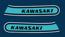 KAWASAKI 400 S3 - Kit déco Sticker decals Blue - 1974