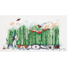 Set punto croce Panna "Nasi curiosi" 27x15cm, schema di conteggio