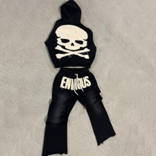 Tuta uomo Halloween invecchiata manica lunga giacca pantaloni felpa saldi su