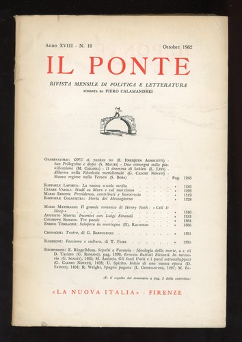 Rivista politica ponte - rivista, di