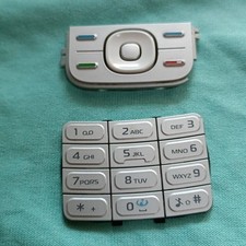 SET TASTI TASTIERA TASTIERE ORIGINALE NOKIA 5300 SILVER GRIGIO OTTIME CONDIZIONI