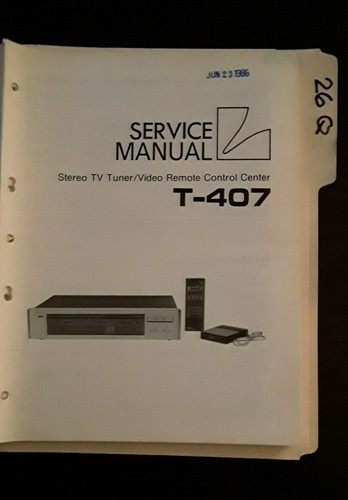 407 luxman manuale - t-407,
