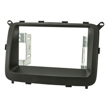 Mascherina radio doppio DIN adatta per autoradio Kia Carens 4 RP dal 2013 nera
