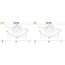 2 dischi freno Valeo 302 mm