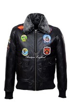 'TOP GUN BLACK' Giacca Pelle