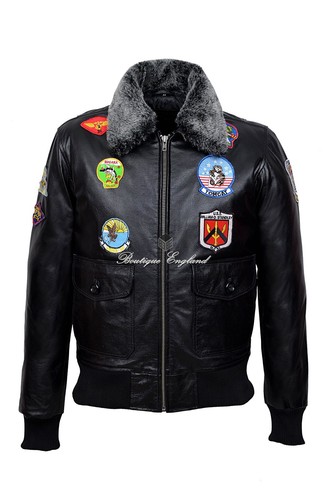 Top gun black giacca pelle - 'top,
