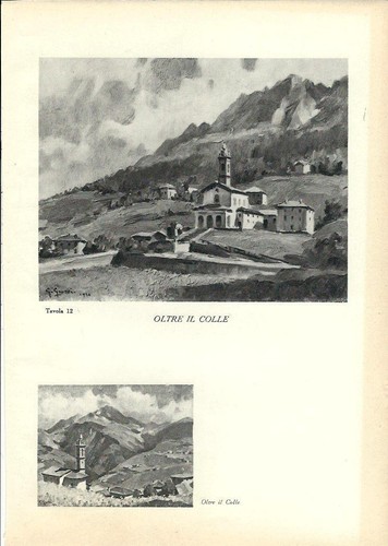 Stampa antica oltre colle - antica, il