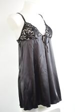 LA PERLA Negligé con Slip in Seta Nero, Baby Doll Lingerie