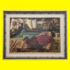 opera di beppe serafini olio