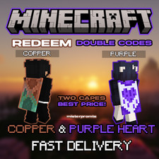 Minecraft: mantello cuore in rame e viola - Giava e Bedrock