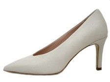 Women's Beige Leather High