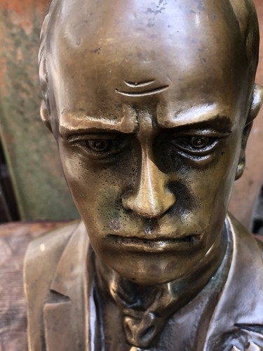 Bronze bust vintage benito - bust,