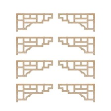 8 pezzi legno intagliato