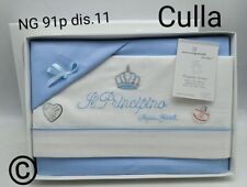 Compose' Lenzuola Culla Nazareno Gabrielli In Puro Cotone 100% Ricamato